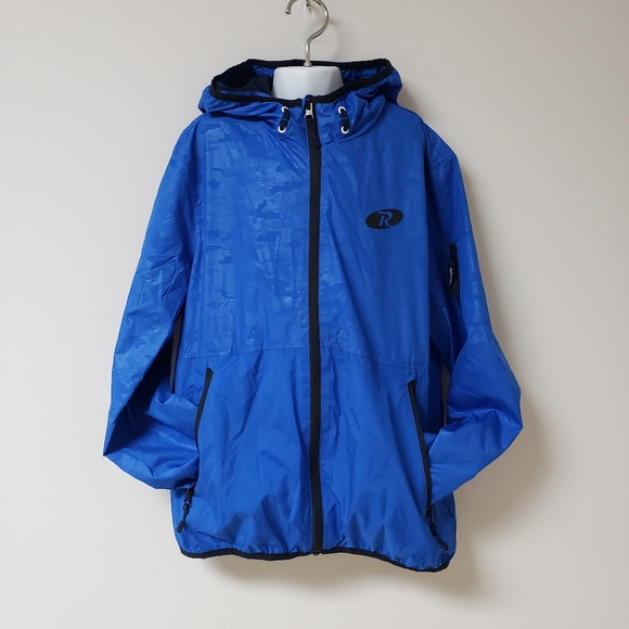 Rokka/&Rolla Boys Lightweight Water Resistant Zip-Up Hooded Windbreaker Jacket